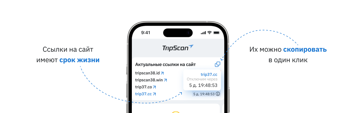 Tripskan на смартфоне